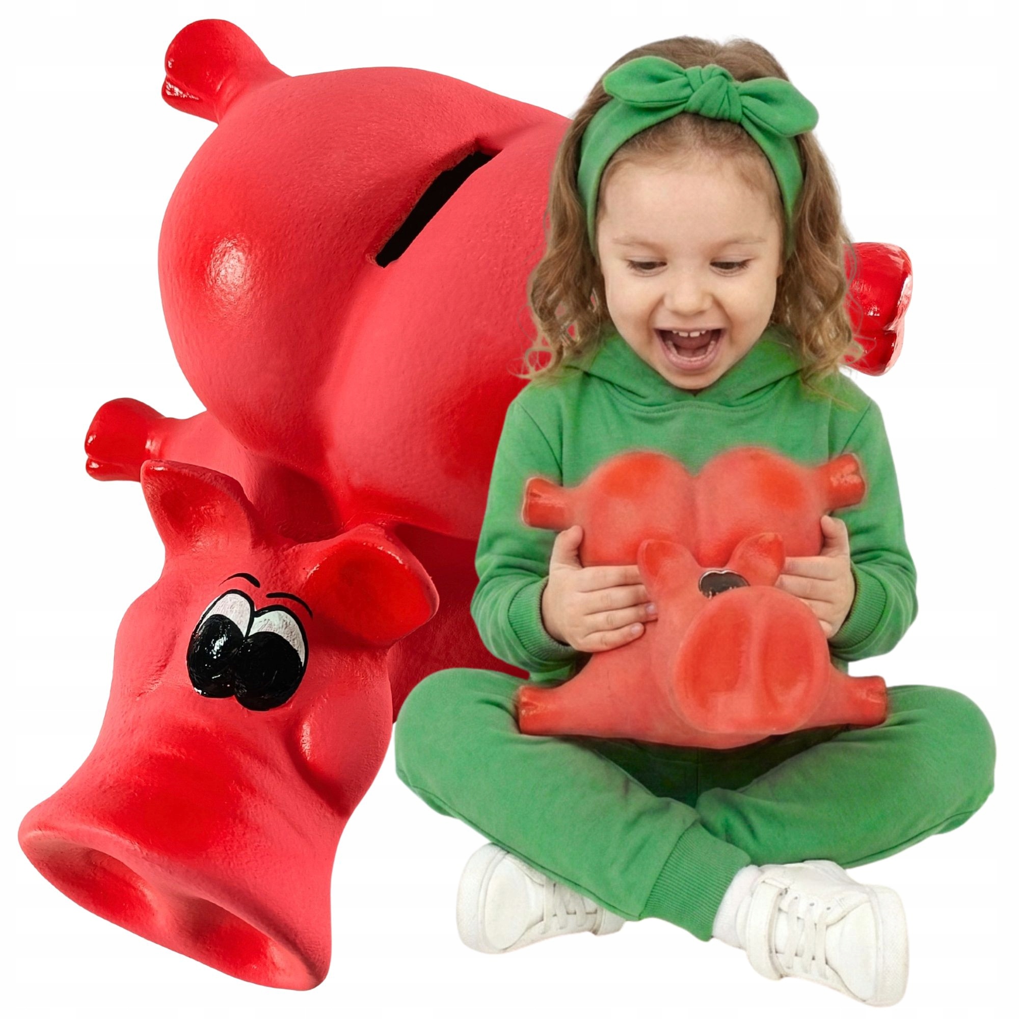 Velká pokladnička na rozbití Keramická růžová bez otevírání Velká XXL