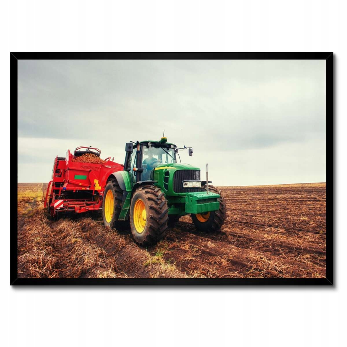 Plakáty v rámu 70x50 Traktor orka pole zemědělec