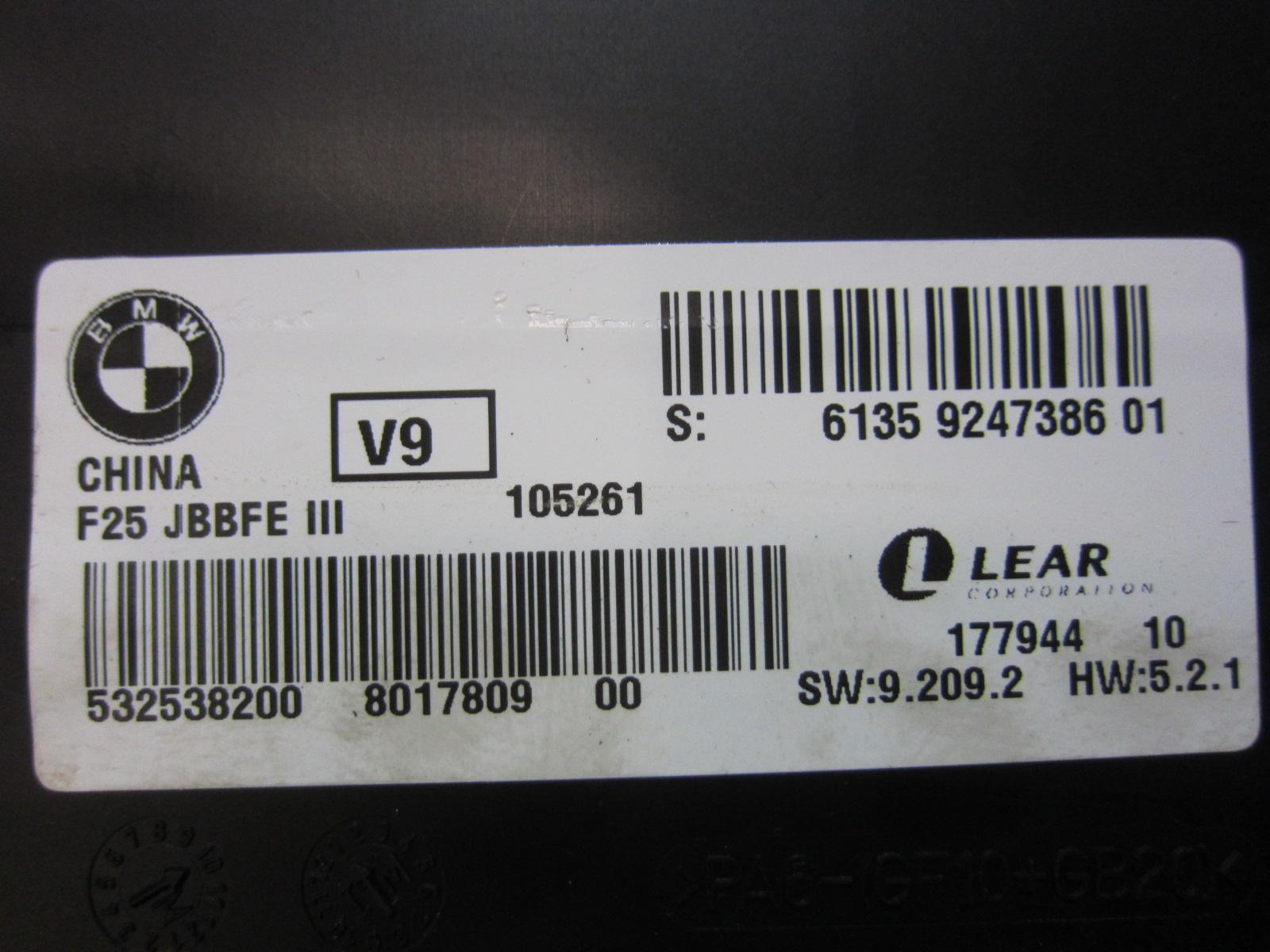 BMW X3 F25 modul Bedienteil JUNCTIONBOX 9247386 JBBFE 6992425 61359247386