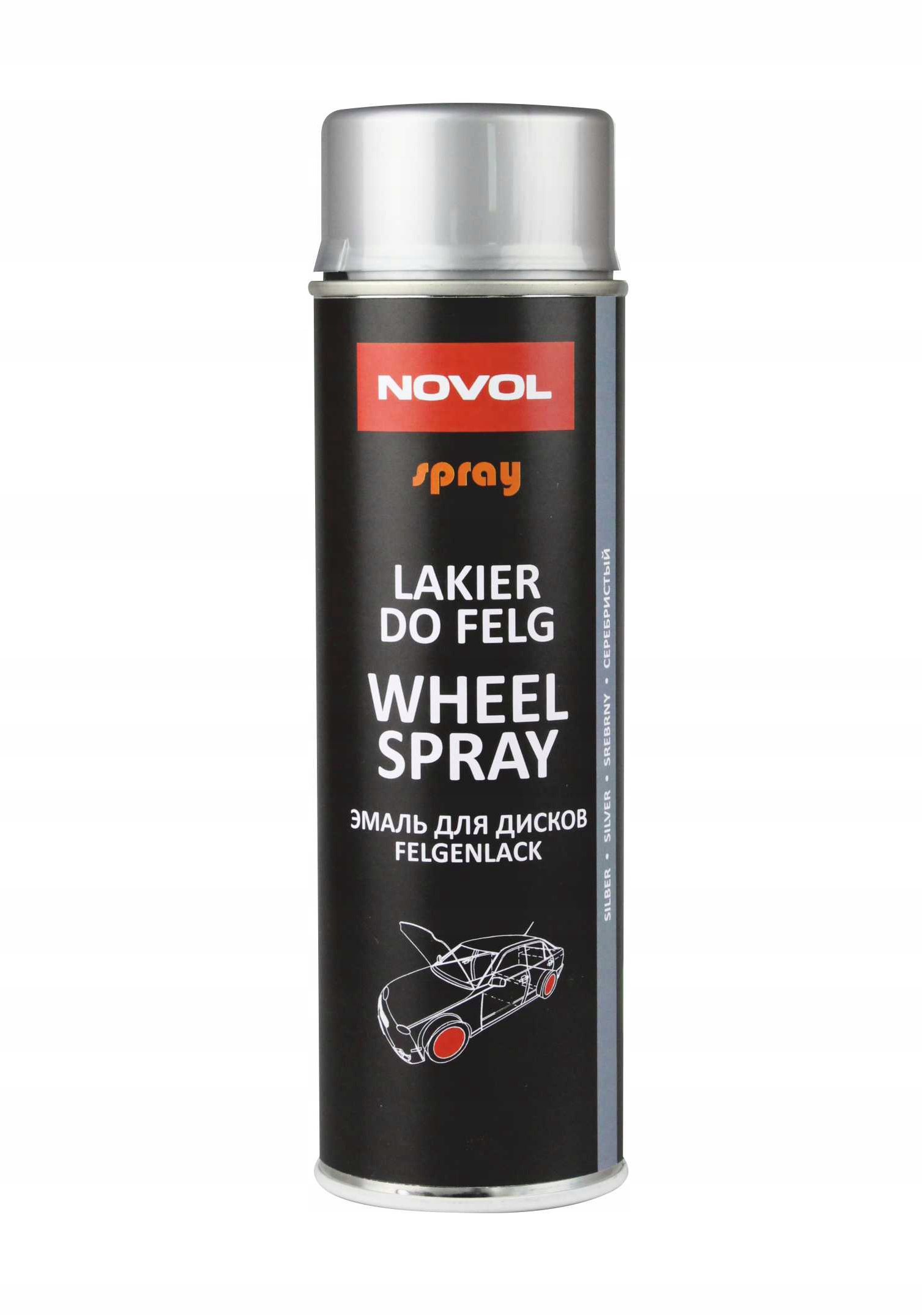 Lakier do felg Spray Wheel Novol srebrny 500 ml
