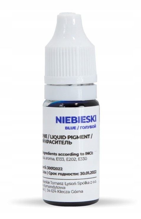 

Barwnik do mydła bazy mydlanej 10ml Niebieski Łyso