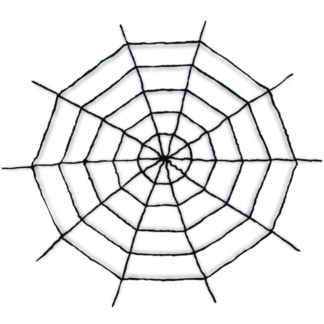 Dekoracja Halloween PAJĘCZYNA pluszowa BIAŁA 150cm