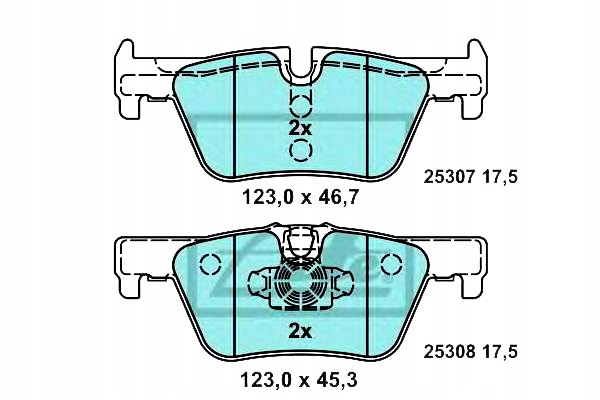 Ate Komplet Brzdových Destiček Keramické Zadní Bmw 1 (F20 Asistent řidiče #28
