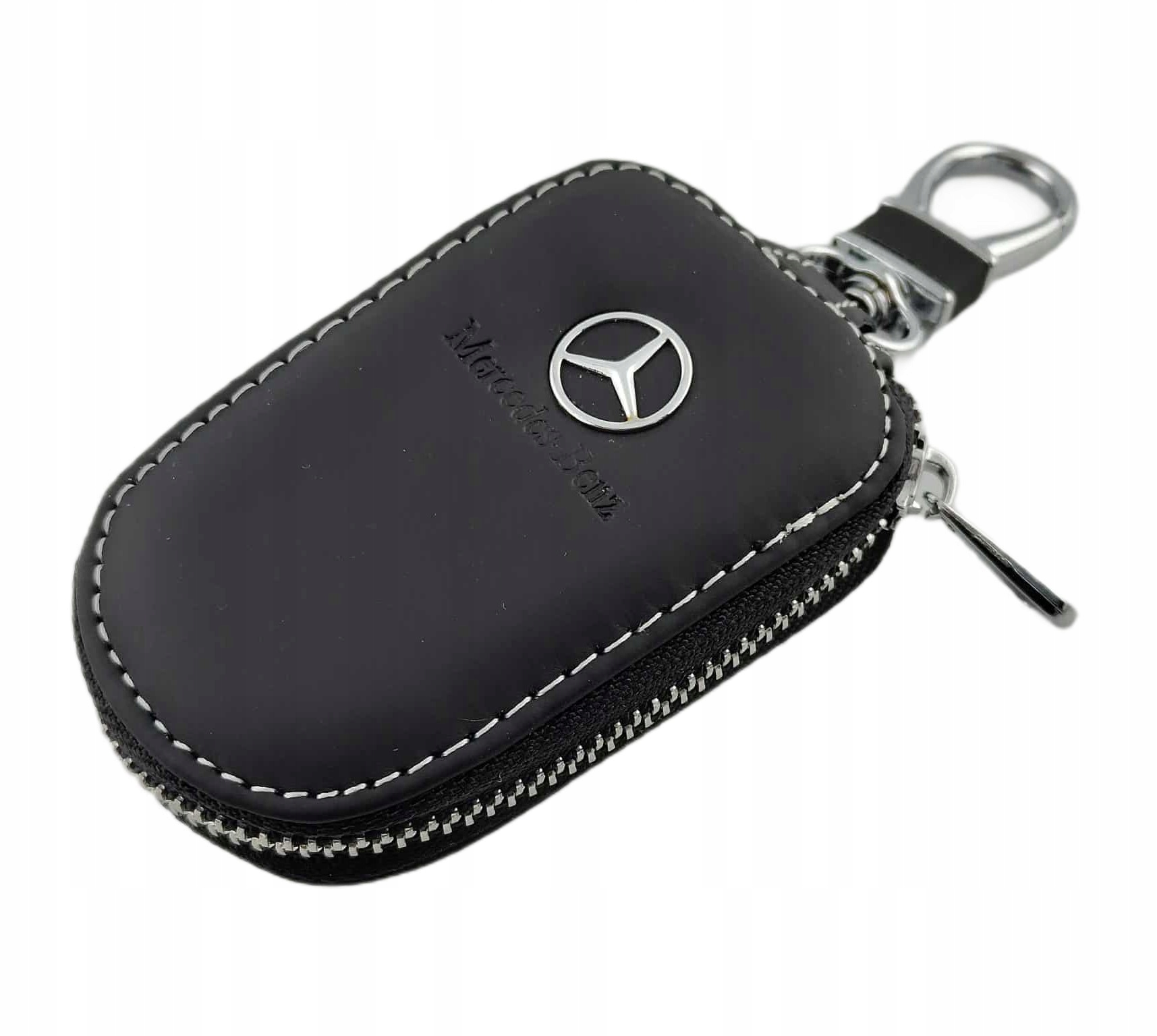Mercedes Etui Pokrowiec Skórzany Na Kluczyk Czarny Premium