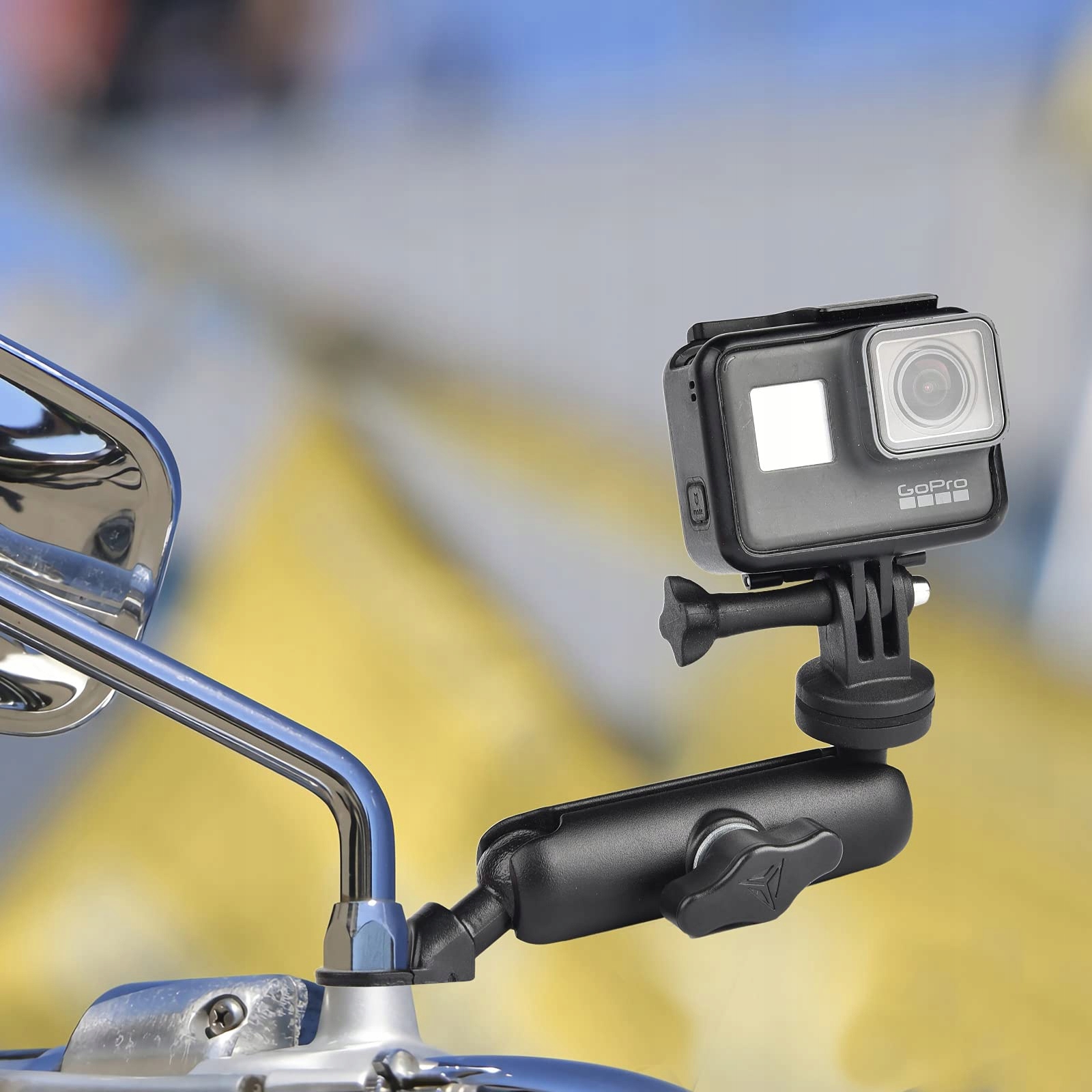 CAMOLO 360° Adjustable Motorcycle Mirror Mount for Action Cameras — miniatura 7
