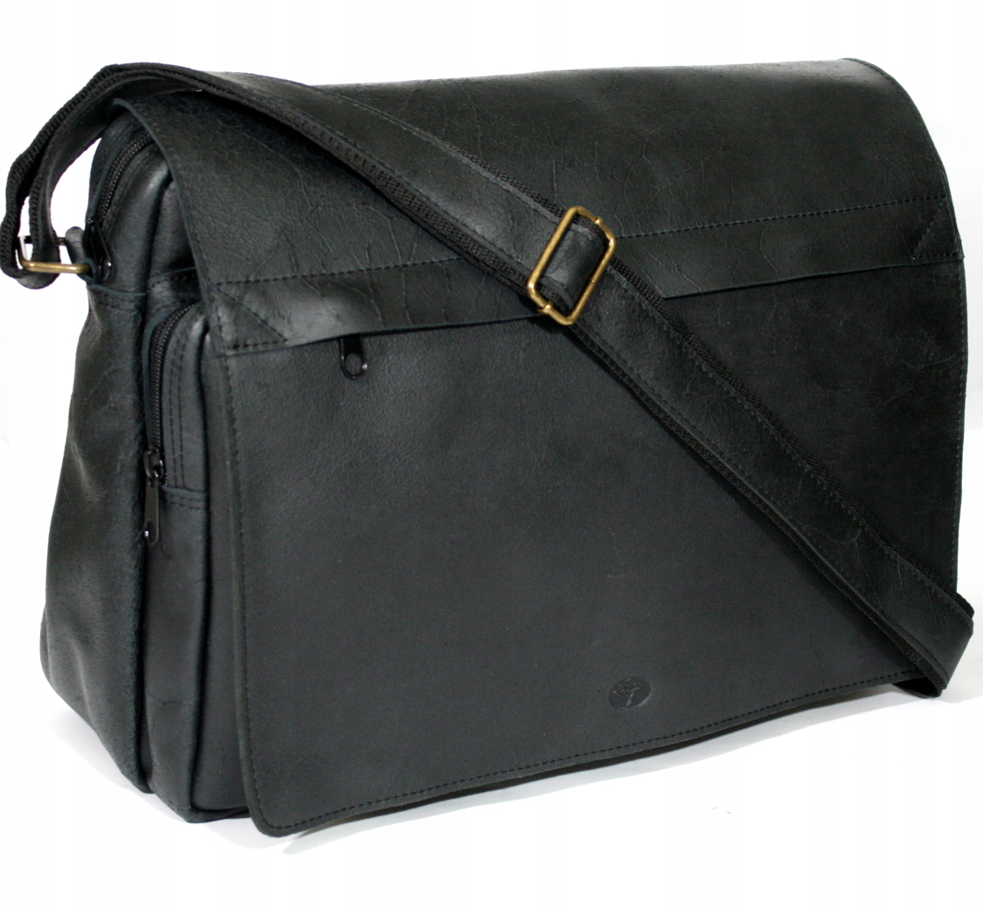 Kožená pánská taška, do které se vejde notebook 17, velká polská výroba