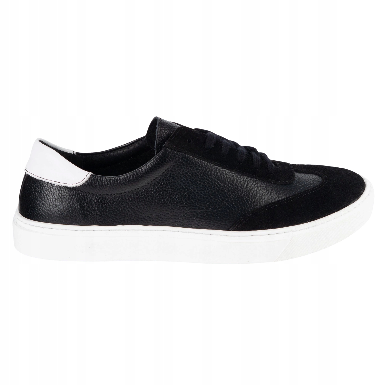 Pánské boty Olivier 702KNT černé na bílé spodní straně, městské polobotky 45