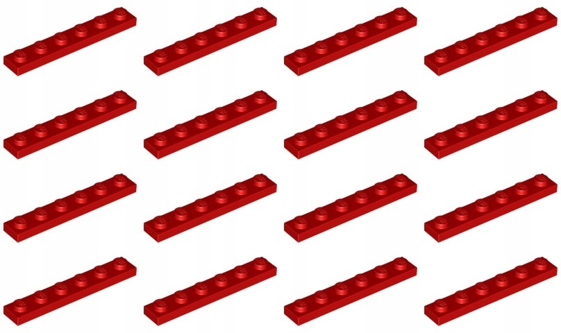 

Lego 3666 Płytka 1x6 czerwona (18g) 16 szt