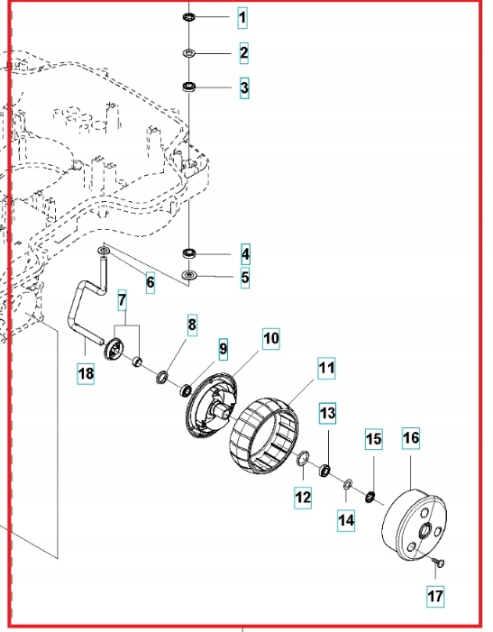 KOŁO PRZEDNIE DO ROBOTA KOSZĄCEGO AUTOMOWER HUSQVARNA 300 400 500 EPOS Kod producenta 5816214-02