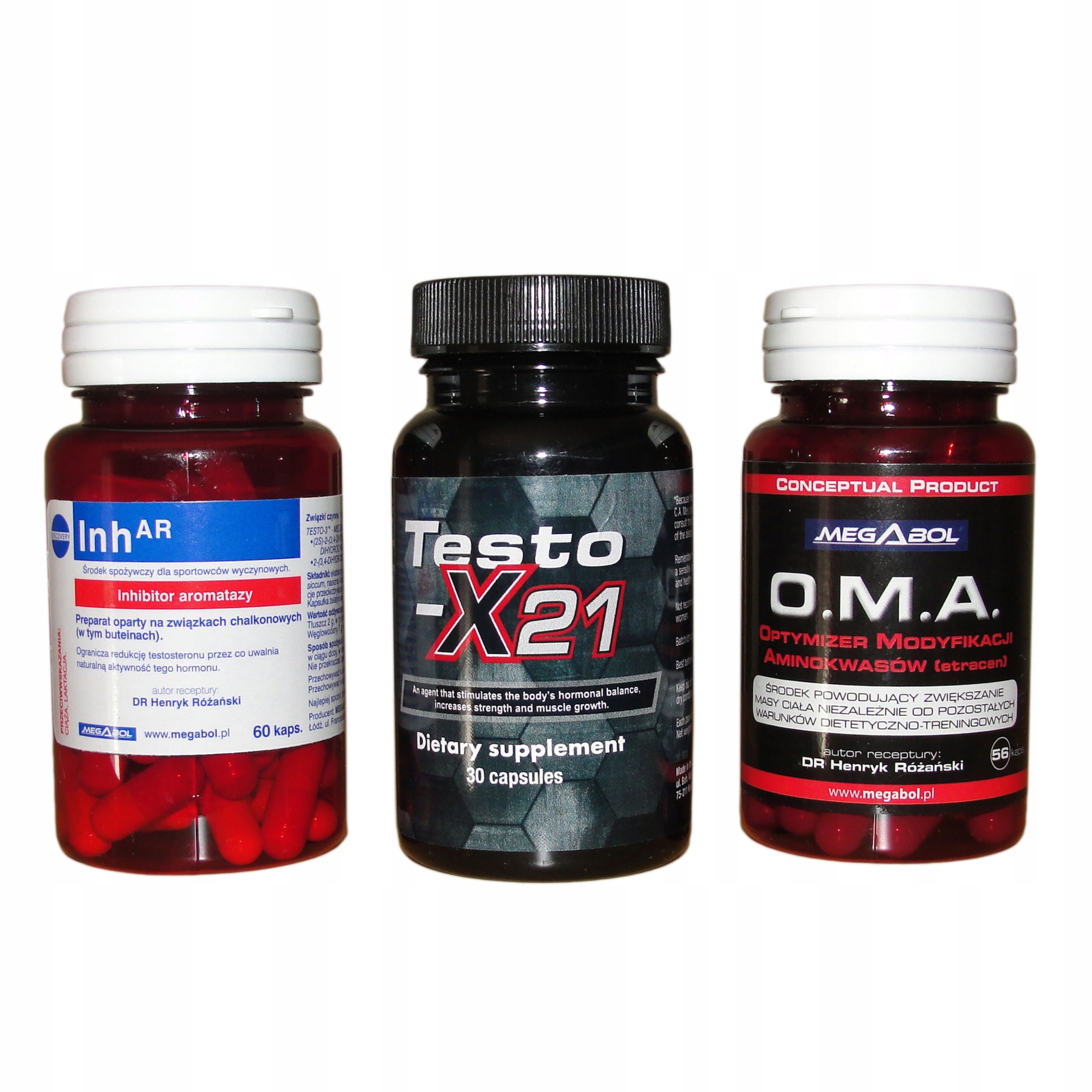 Inhar Testo-X 21 Oma Moc hmotnost Testosteron