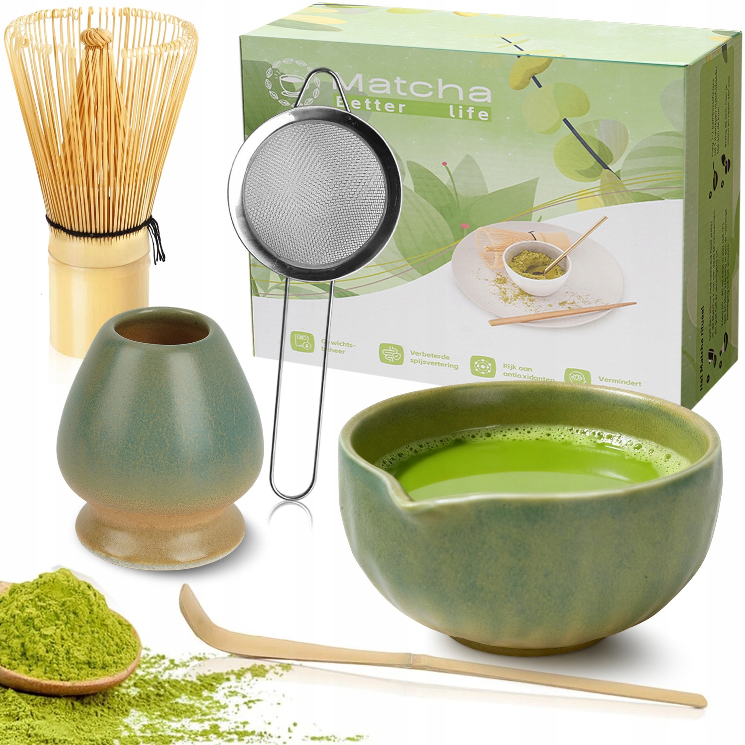 Levně STARTovací Sada Na Matcha Tradiční Matcha A Šálek Haru 5 Ks Odolná