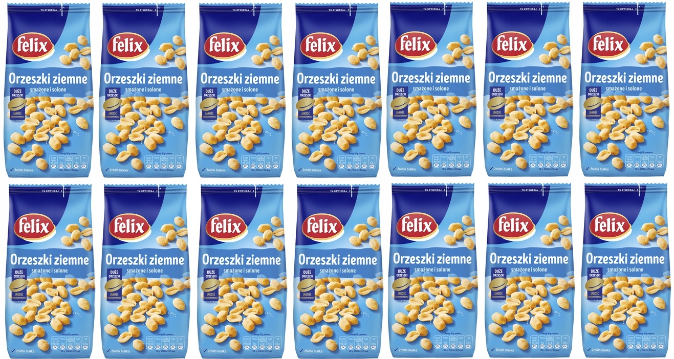 14x 380g Felix Orzeszki ziemne smażone i solone Karton