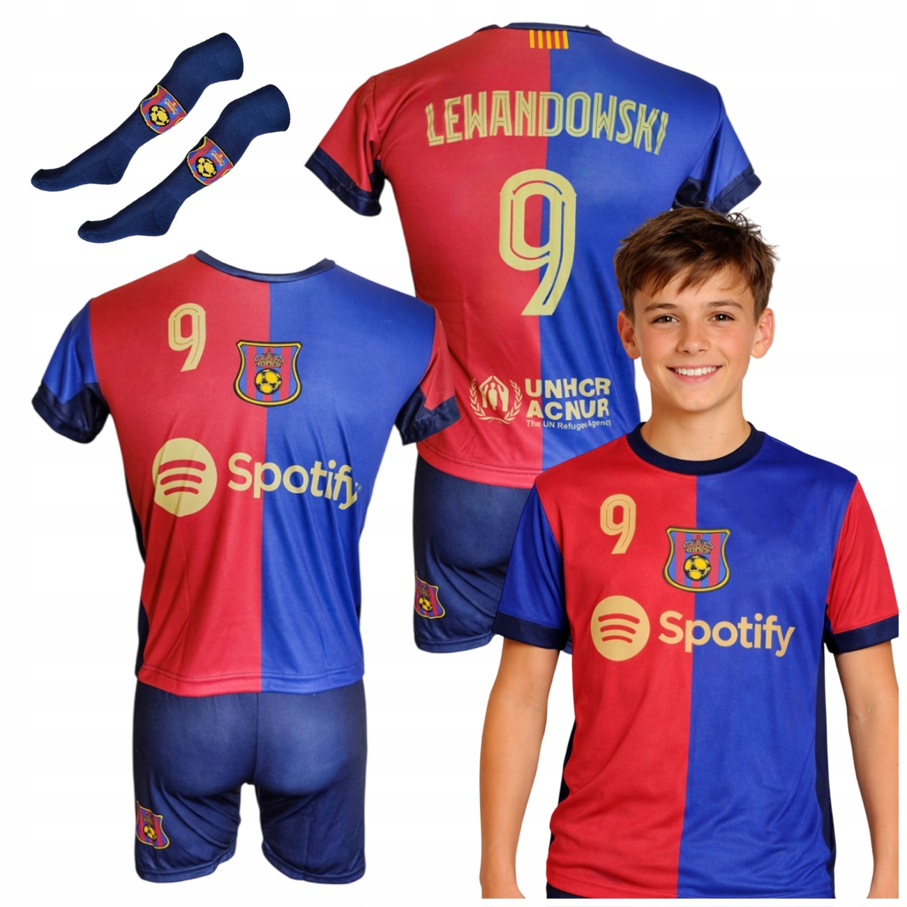 Lewandowski 164 Stroj Pilkarski Sportowy Meczowy Treningowy Szkolny