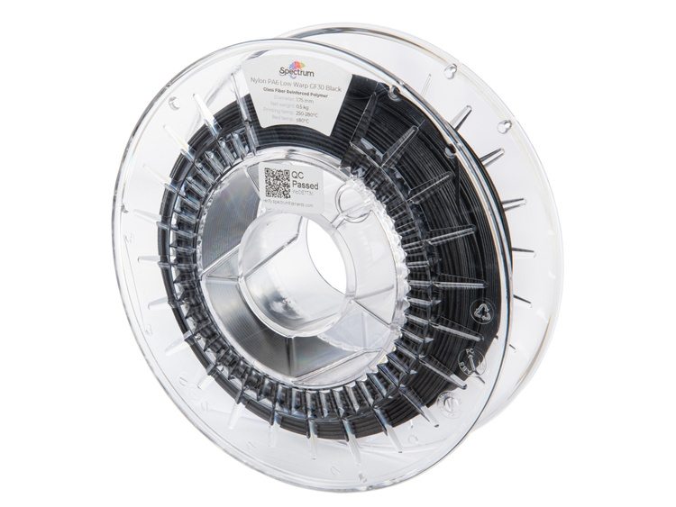 Filament Spectrum PA6 Low Warp GF30 1.75 mm Black 0.50 kg