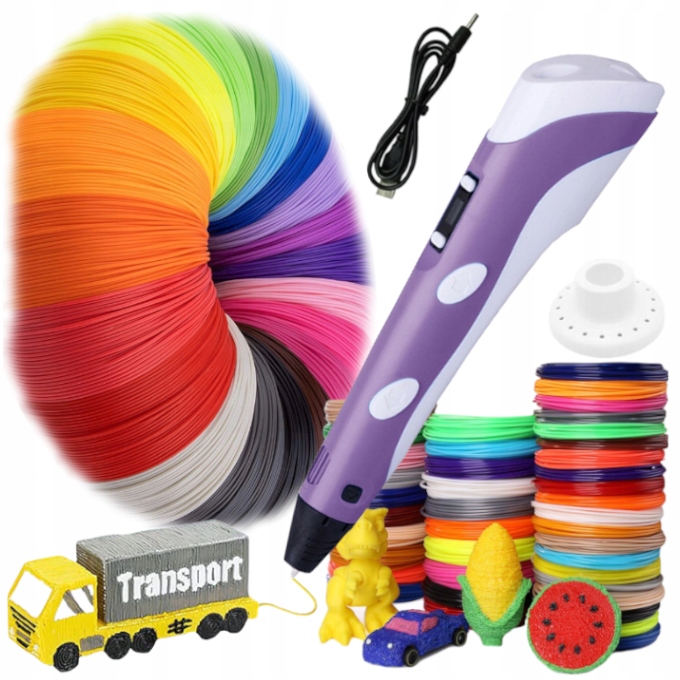 

Długopis Drukarka 3D Pen Zestaw +wkłady 210 Metrów