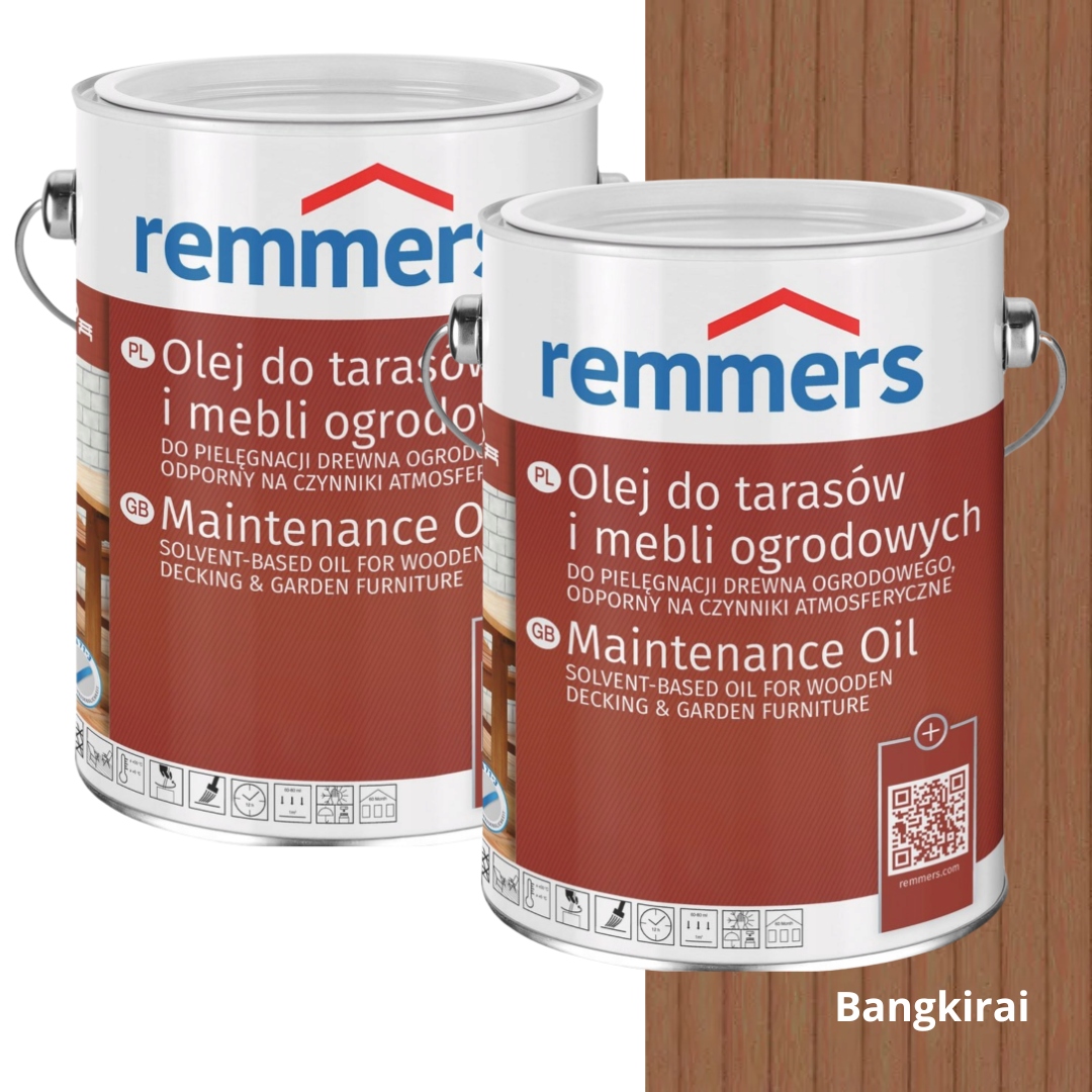 Remmers Pflege-ol Olej Na Terasy S Dreveným Nábytkom 10 L Bangkirai Sada 2X5 L