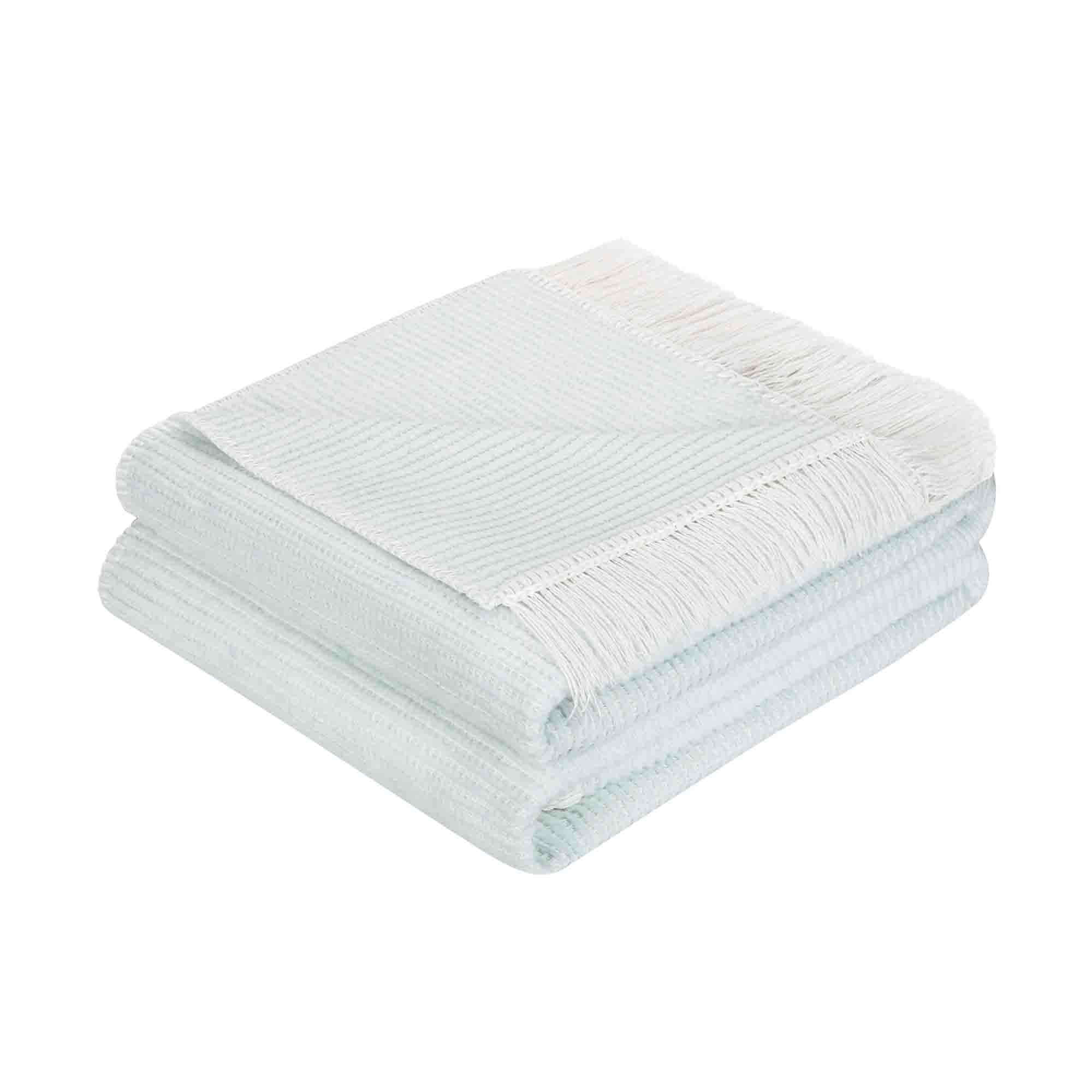 Deka bavlněno-akrylová 200x220 Lady přehoz na postel šalvějová