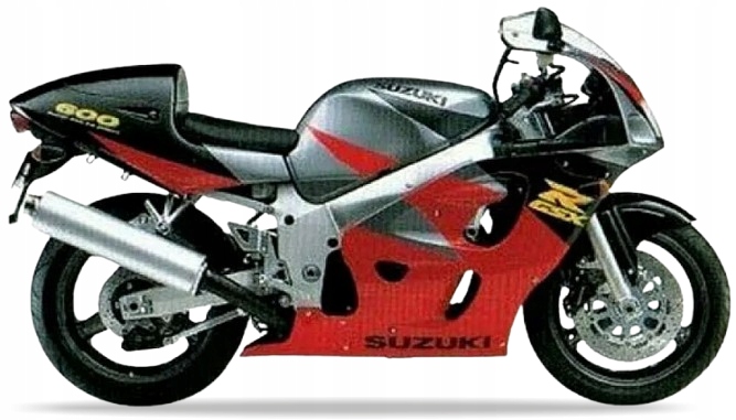 Samolepky Juula Pro Suzuki Gsxr 600 1997 Šedé 17U Červené 28V