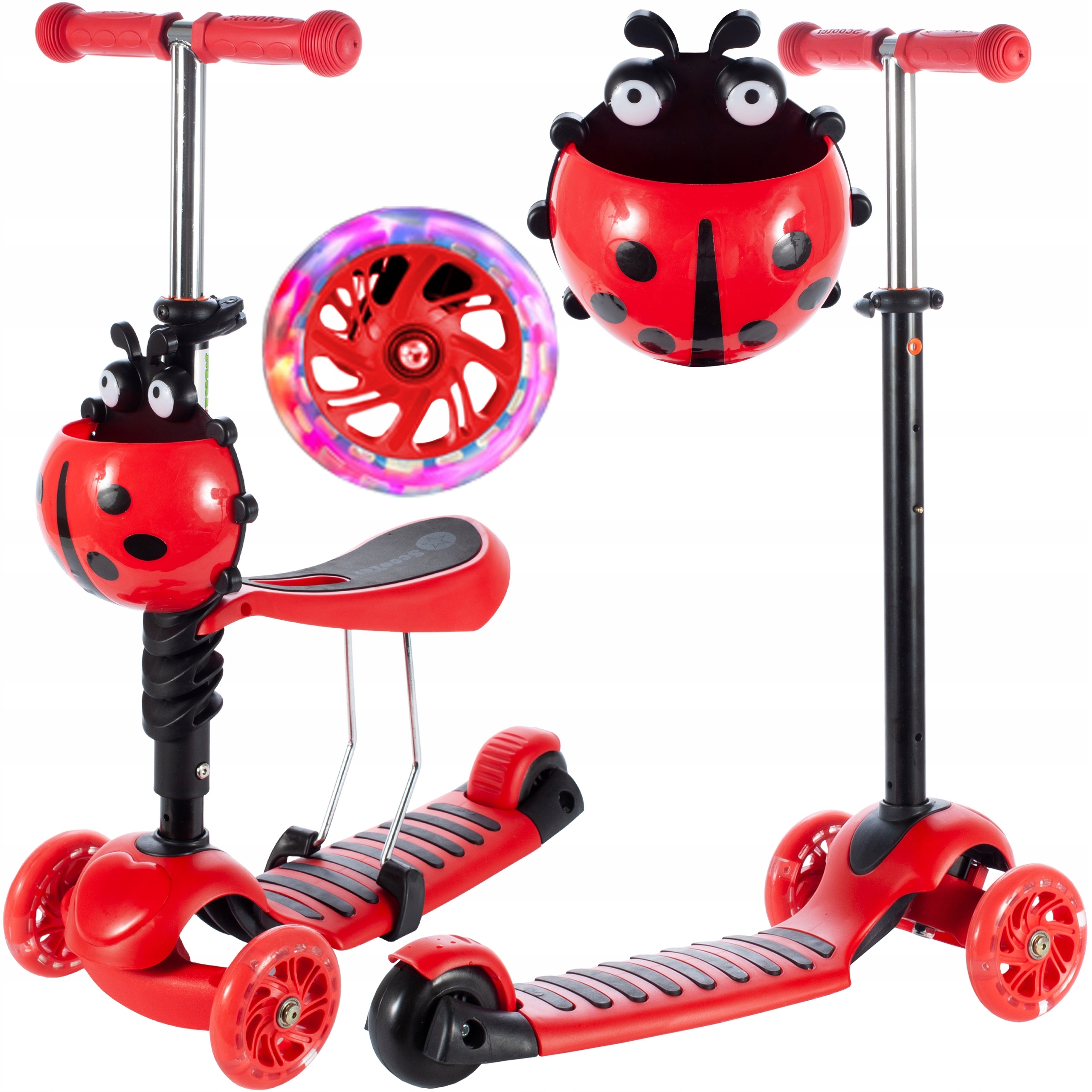 

Hulajnoga Biedronka Trójkołowa Balansowa Kółka Led