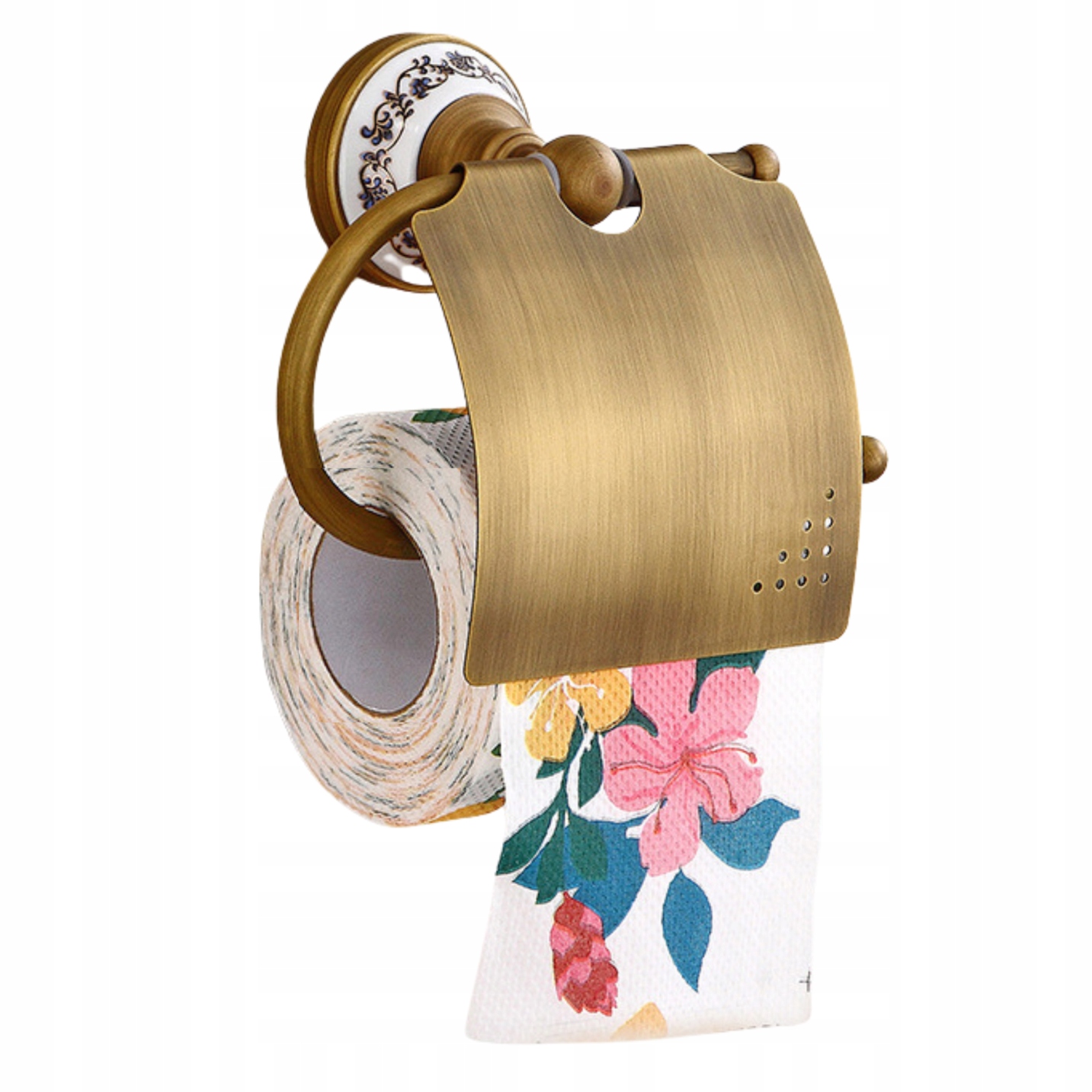 Držák Na Toaletní Papír Retro Styl Mosaz Upevnění Na Zeď Klapka