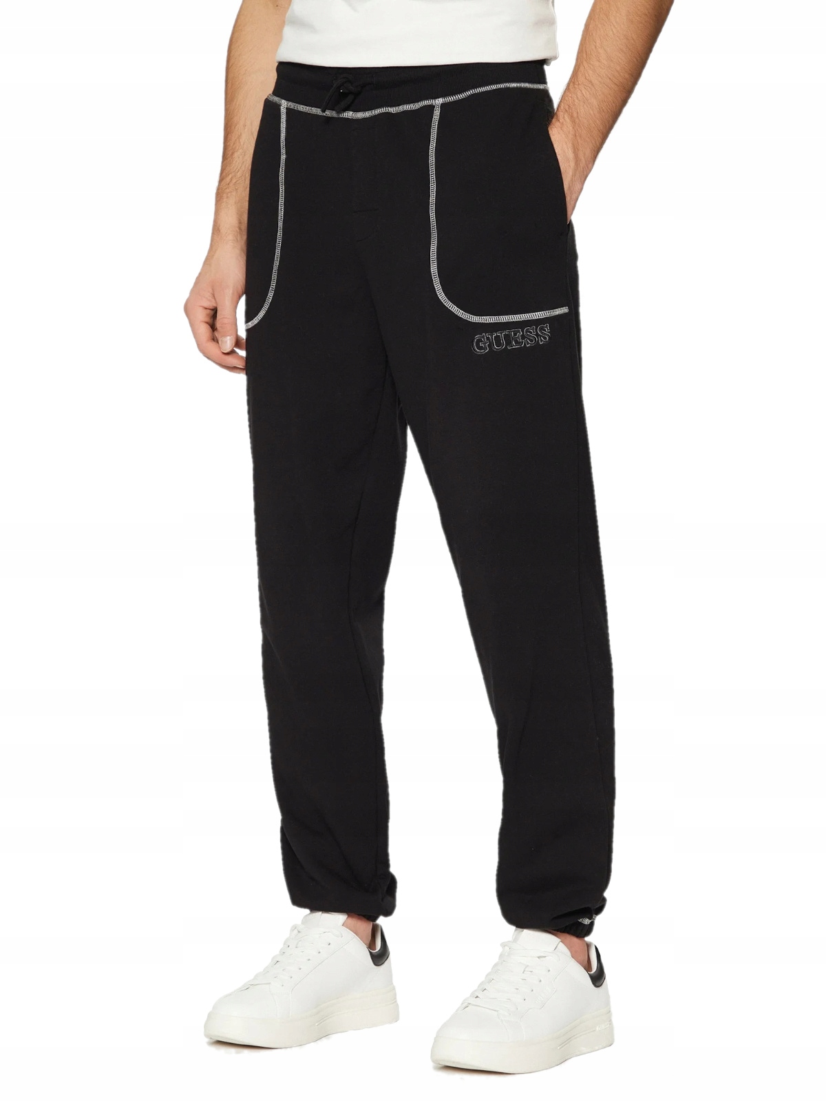 Guess černé pánské tepláky joggery L