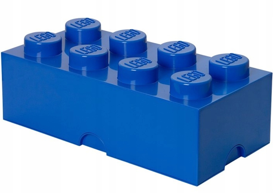 Lego Kontejner Úložný Box Kostka 8 Velký Krabička Brick 50 CM Organizér Modrý