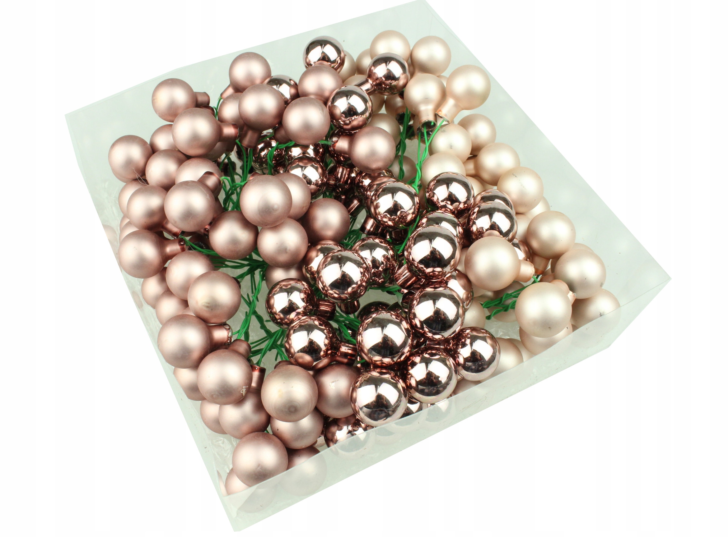 

Szklane Bombki Z Drutem 2cm 144szt Rose Gold