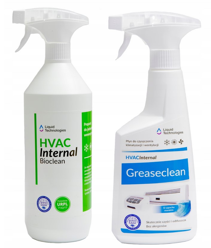 Bioclean 1 L Greaseclean 0,5 L Płyn do dezynfekcji klimatyzacji Zestaw