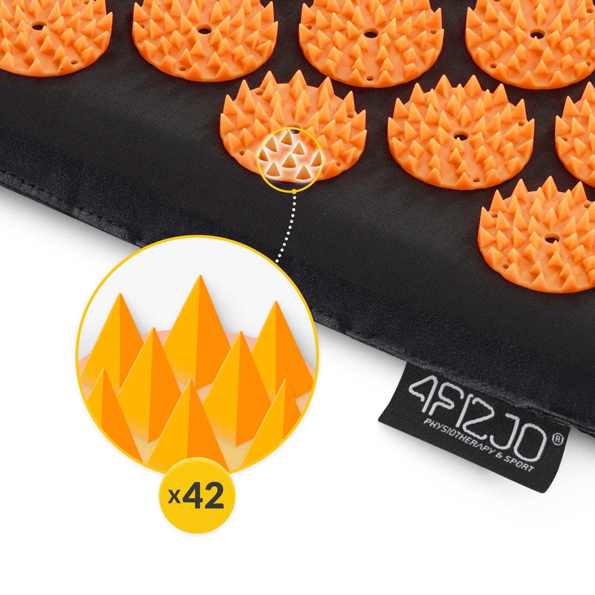 MATA ZDROWOTNA DO AKUPRESURY Z KOLCAMI MASAŻ AKUPRESUROWY ZESTAW PODUSZKA Model Mata do akupresury klasyczna z poduszką