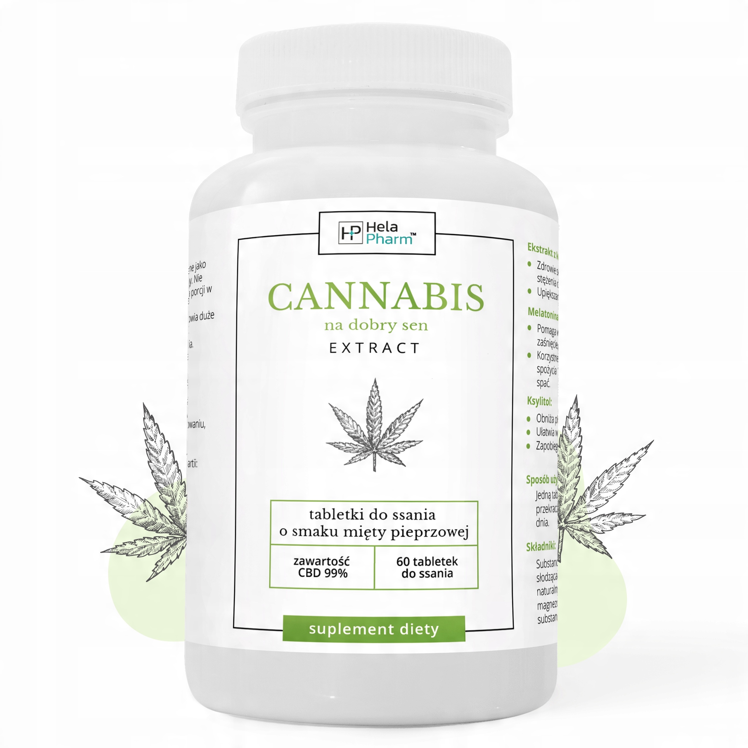 

Cbd 10mg Melatonina 1mg Ekstrakt Na Sen 60 tab