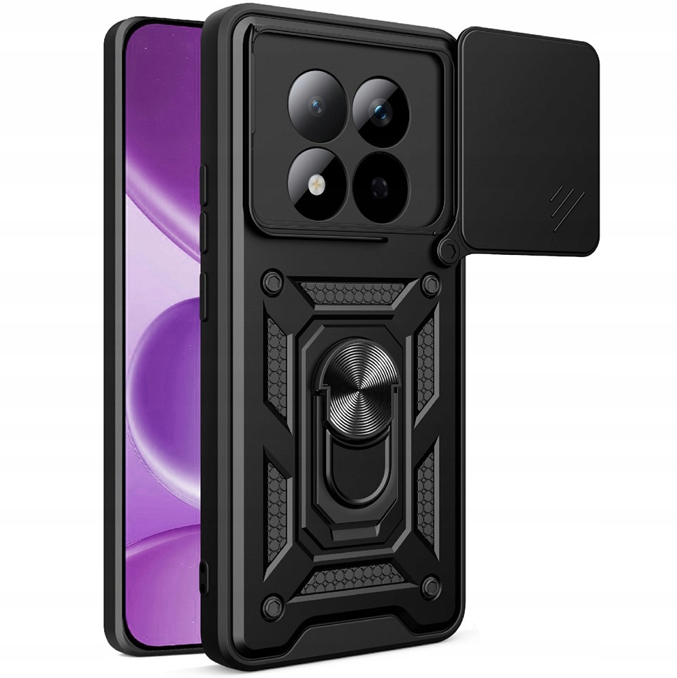 Techsuit CamShield Etui z przesuwaną Xiaomi Redmi Note 15 Pro 4G czarne