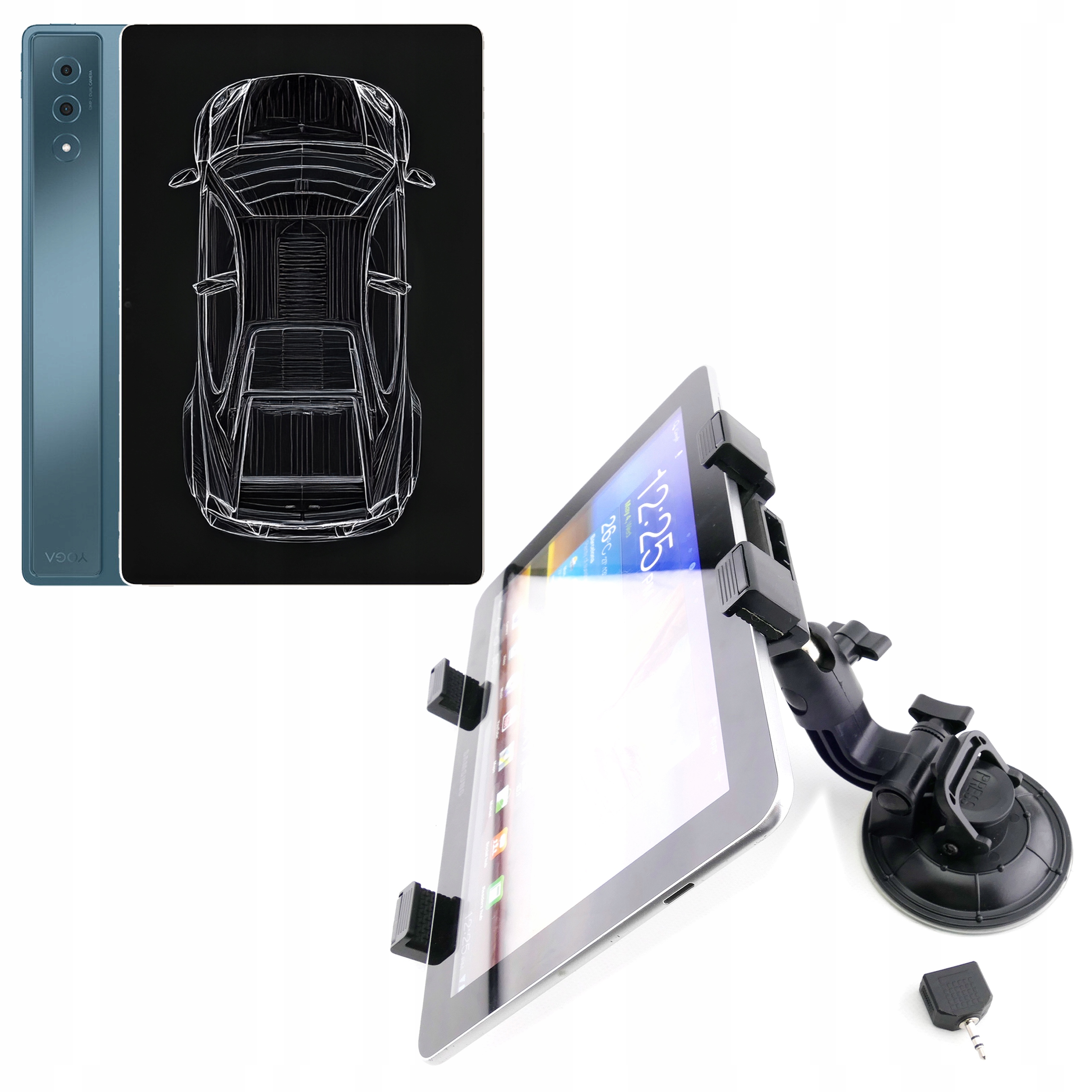 Uchwyt do samochodu na szybę szyby Gps do tabletu Lenovo Yoga Tab Plus 2025