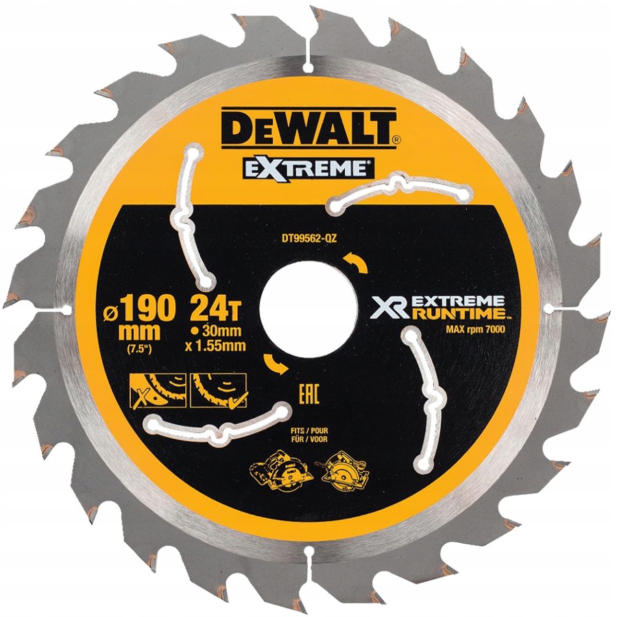 

Dewalt DT99562 Tarcza Piła Do Drewna 190x30mm 24z