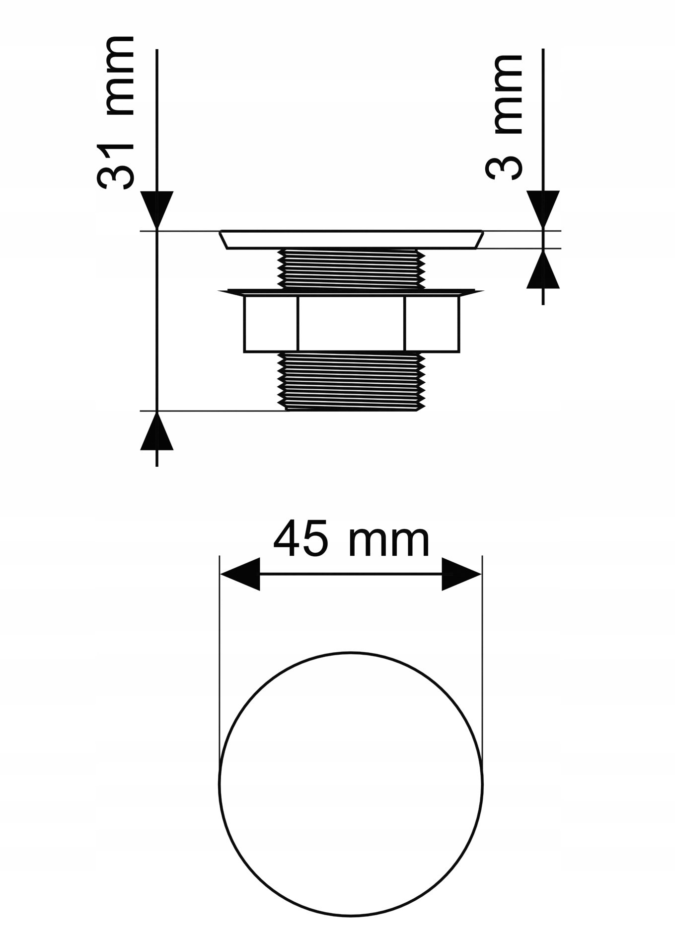 ZAŚLEPKA CHROMOWANA do zlew zlewozmywak granitowy Kolor Inox