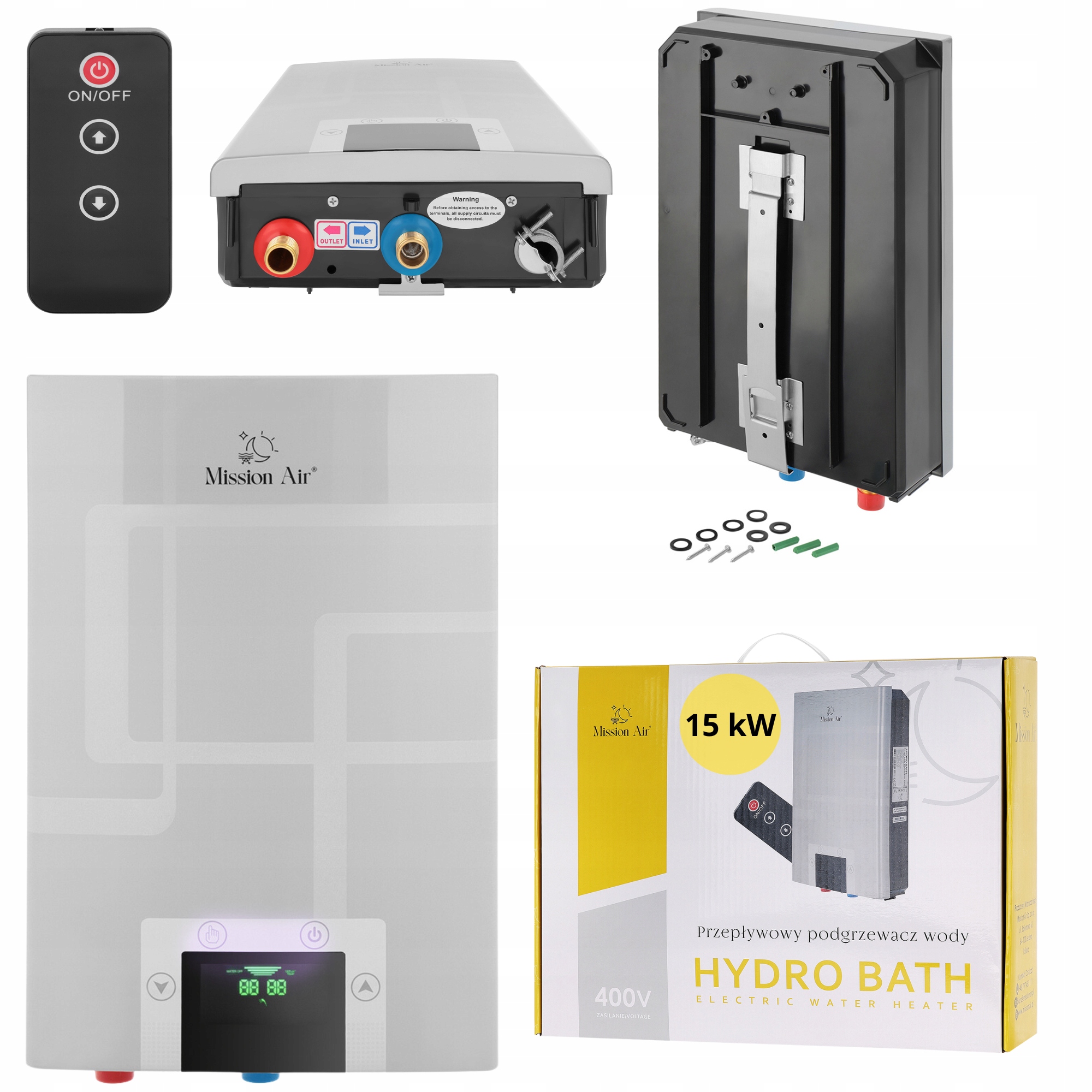 Elektrický prietokový ohrievač vody 15 kW 400 V