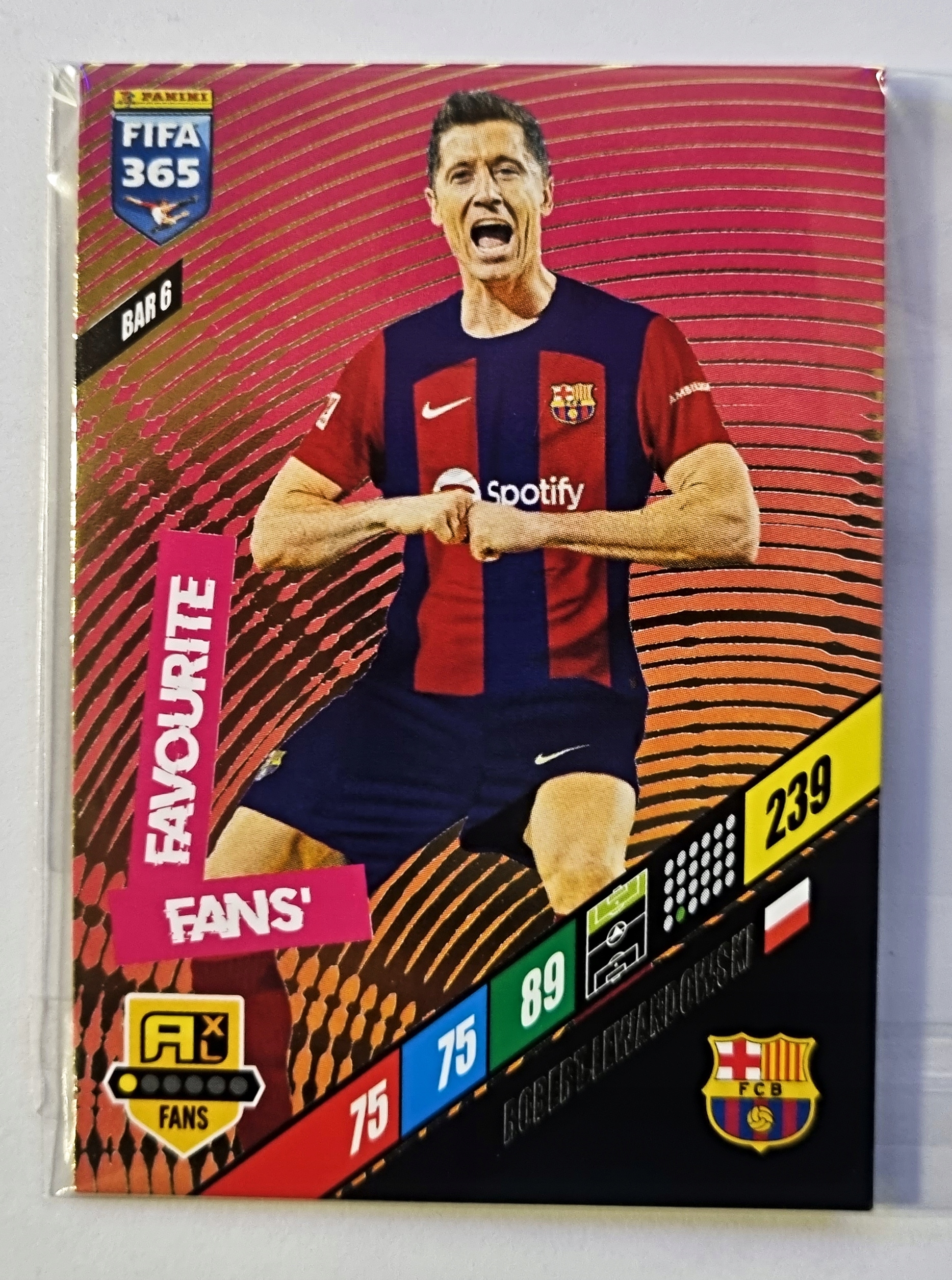 FIFA 365 2024 FANS FAVOURITE BAR 6 LEWANDOWSKI