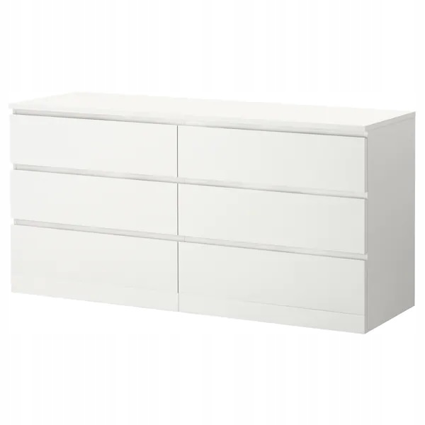IKEA Malm Komoda 6 szuflad 160x78 cm biały Kod producenta 604.035.84