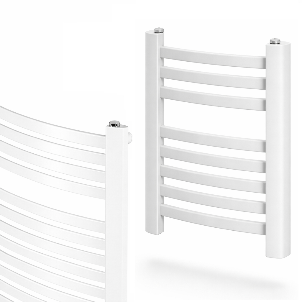 Nástenný Kúpeľňový Ohrievač Biely Rebrík GR2 500 x 570 MM 8 Rebier 364 W