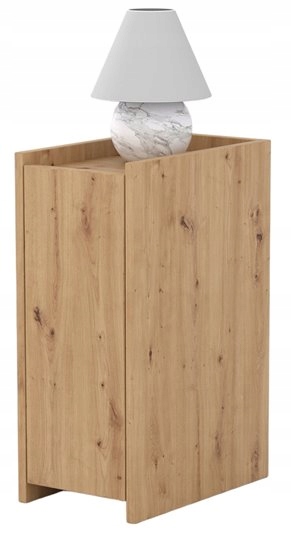 Úzky nočný stolík Narrow dub artisan nočná skrinka šírka 25 cm