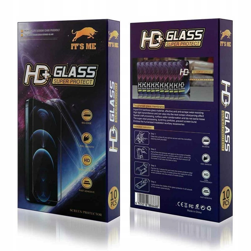Szkło hartowane Hd+ do Samsung A70 Pudełko 10szt.