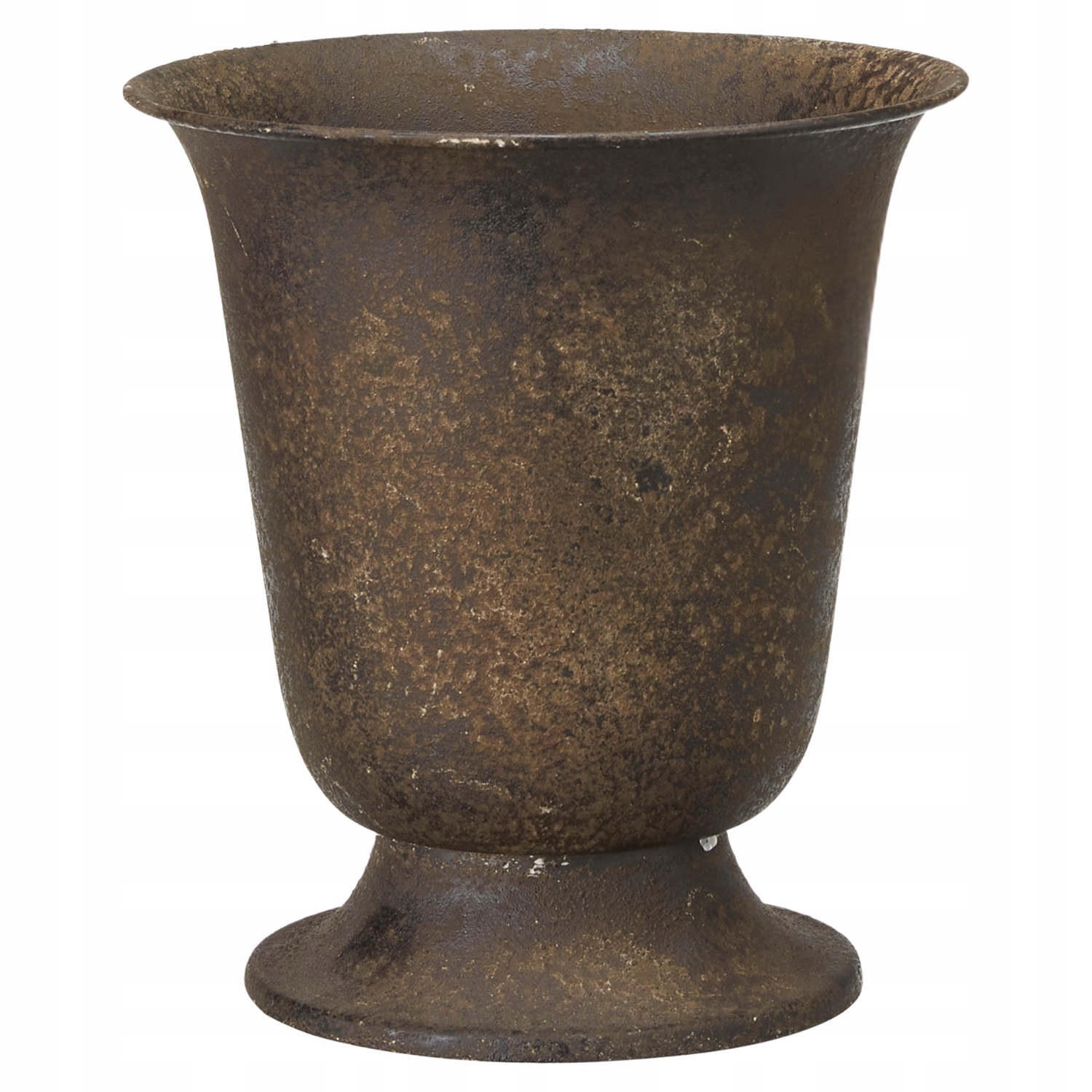 Osłonka Metalowa Kielich na Kwiaty Postarzany Brązowy Rdza Retro 21 x 19 cm