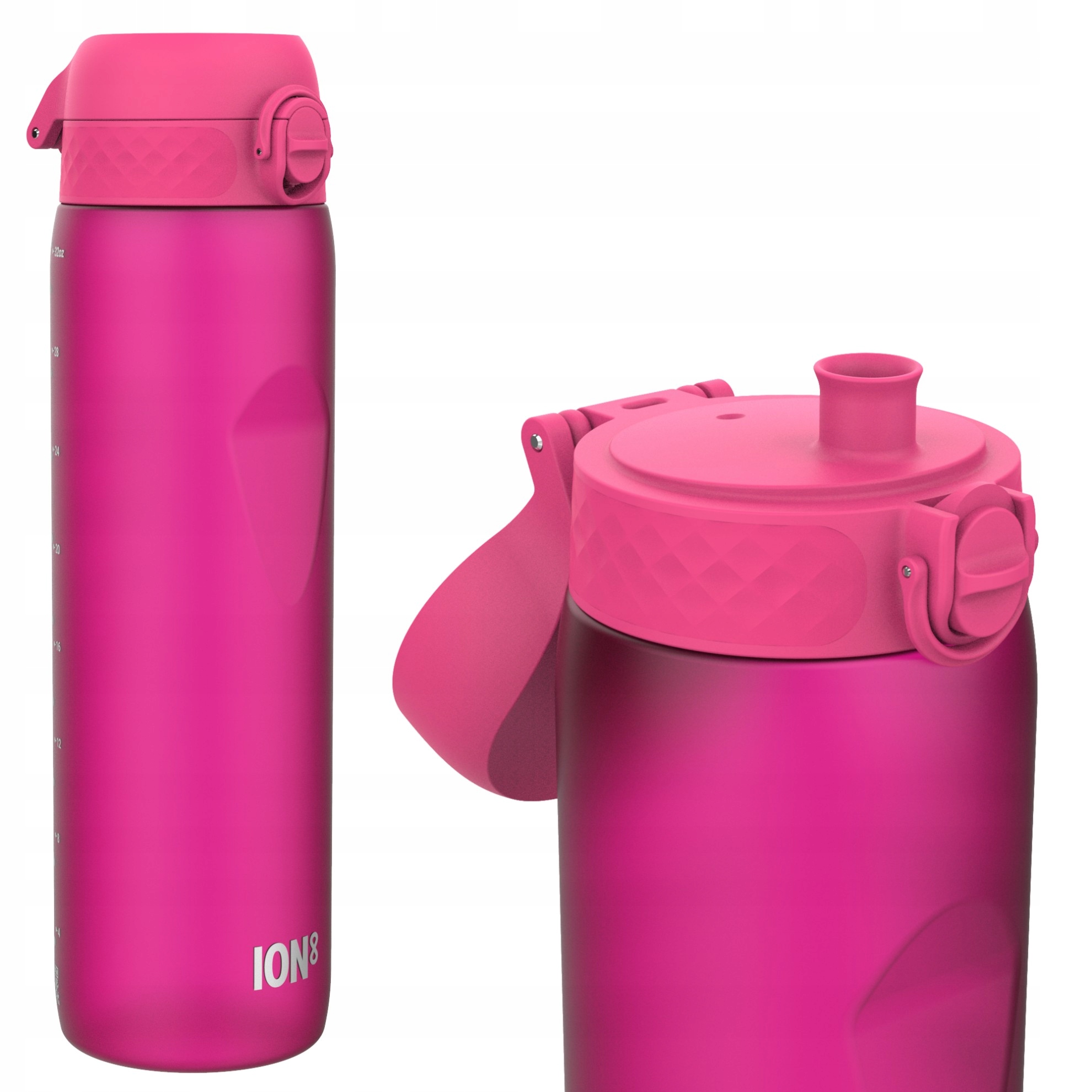 Duży Bidon Butelka -atest Pzh- Premium- Kobiecy Róż ION8 1 Litr