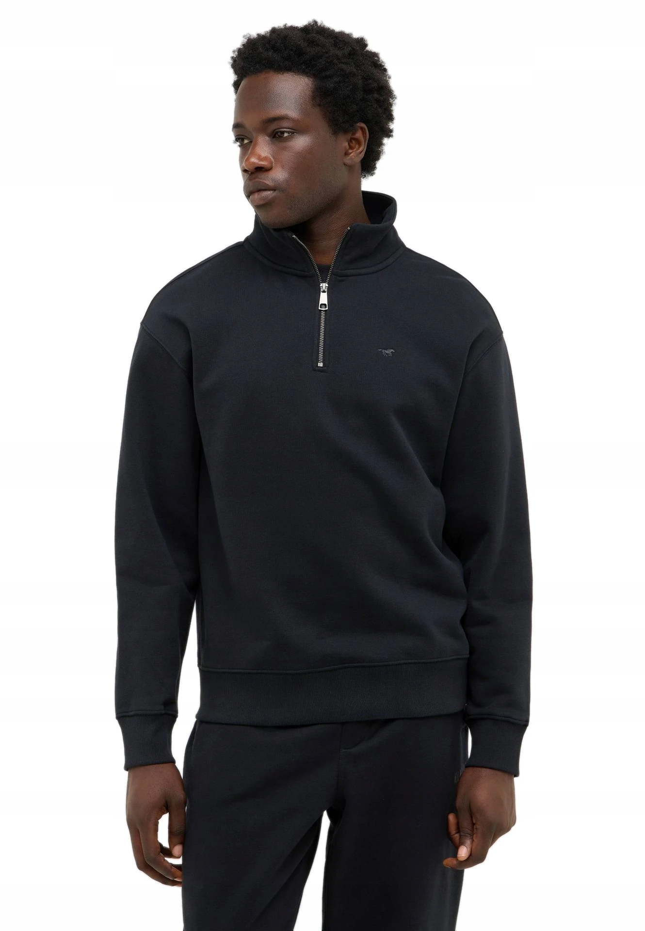 Vkládací Tepláková Mikina Černá Pánský Golfový Bavlněný Svetr Mustang S