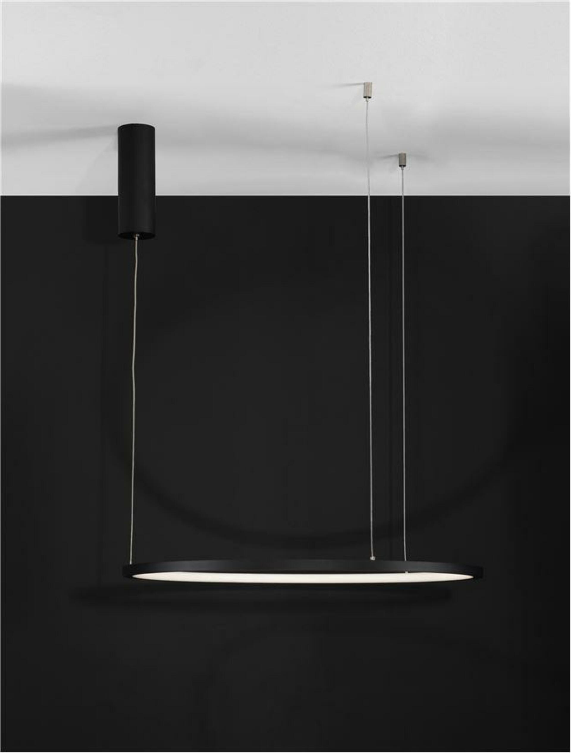 Nova Luce závěsné svítidlo Tarquin černý hliník a akryl Led 36W 230V 3000K
