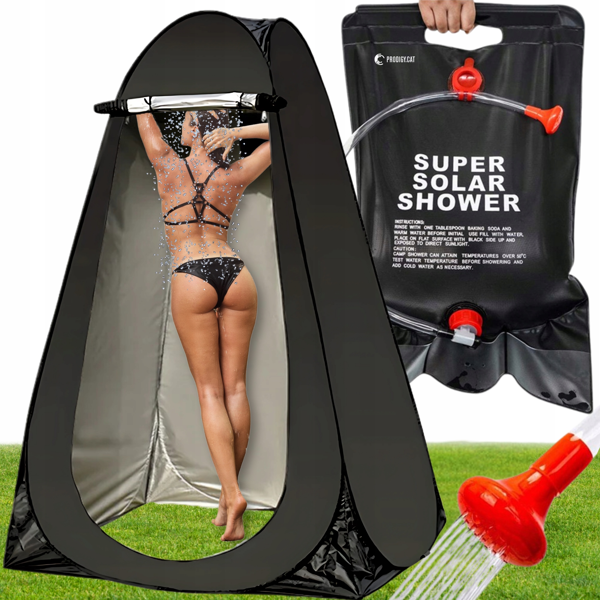 Prysznic Turystyczny Namiot Przebieralnia Prysznic Solarny Kempingowy 20L