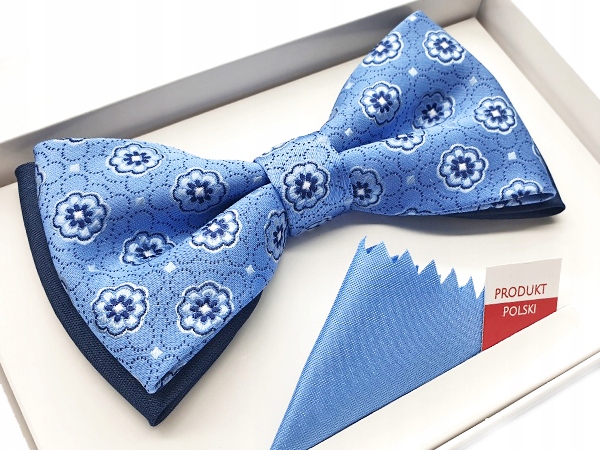 MUCHA / MUSZKA MĘSKA NIEBIESKA / GRANATOWA WZORY