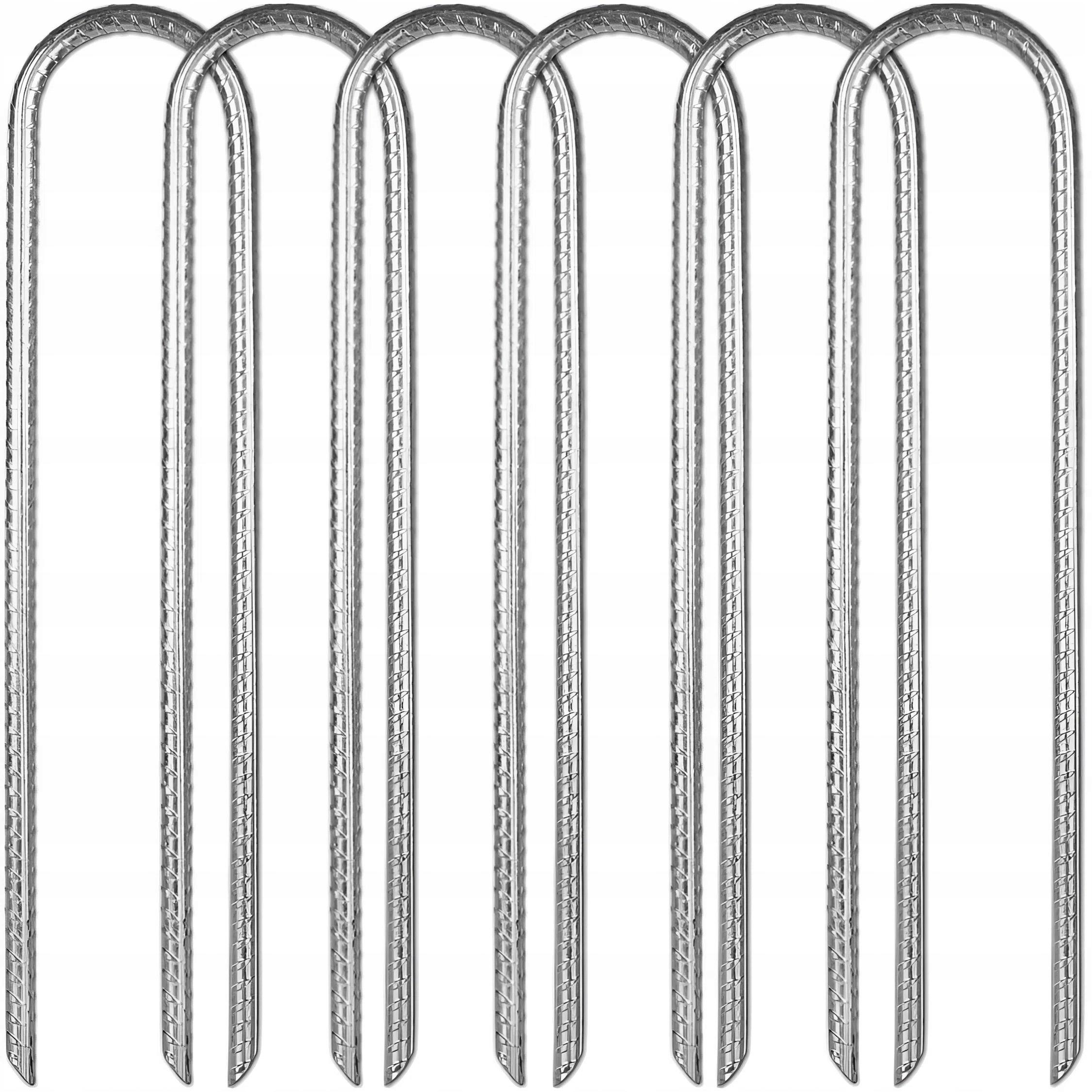 Szpilki Kotwy Metalowe Mocujące Do Trampoliny Śledzie Stal 8MM 30CM 6SZT