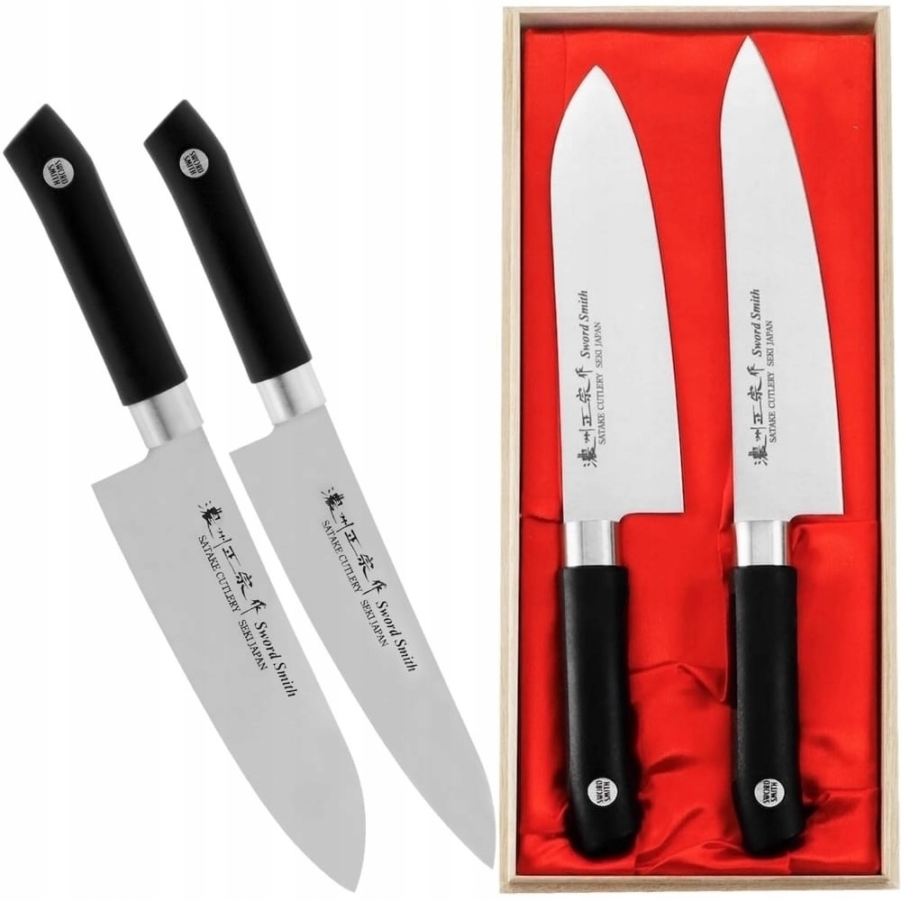 Satake Sword Smith Japonský set 2 nožov Santoku 17 cm a šéfkuchára 18 cm