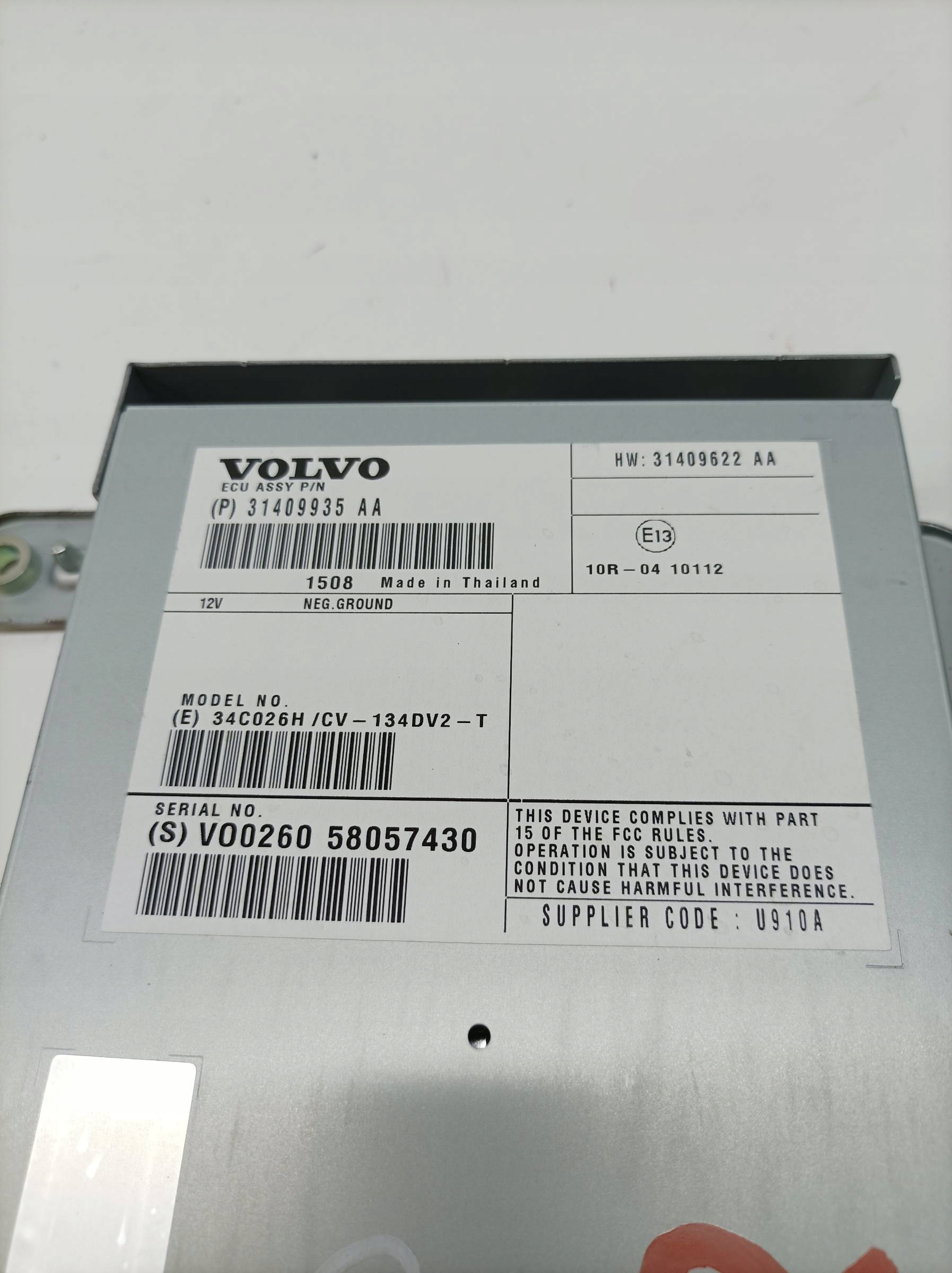 module amplifier 31409935 Volvo V40 II (2012-2019)