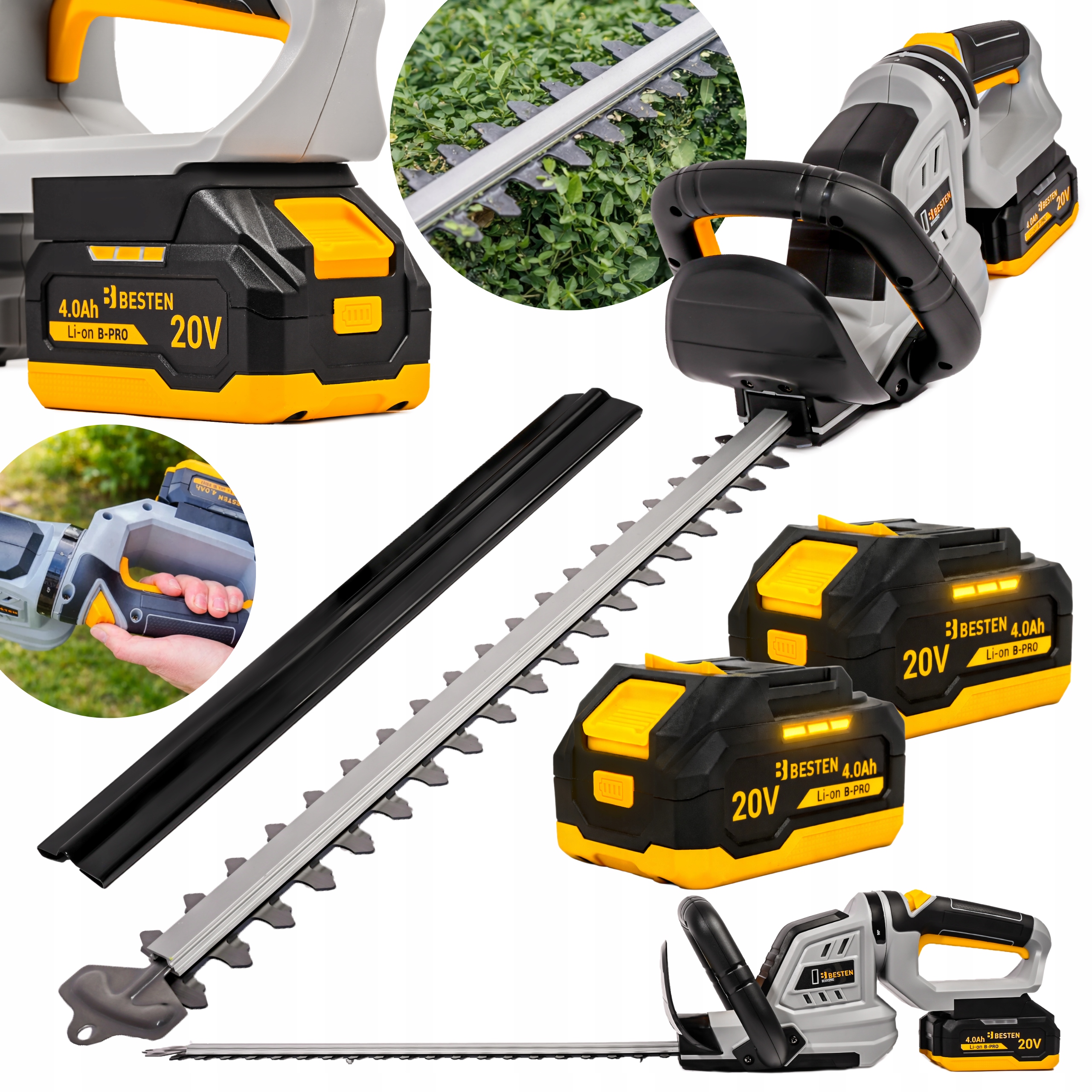 Akumulátorové Nůžky Na Živý Plot 2X Akumulátor O Stříhání 50 CM Besten